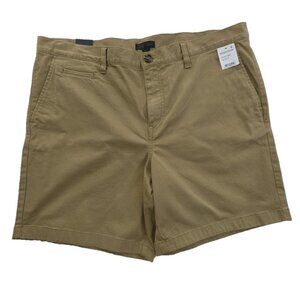 14th & Union Flat Front Chino Shorts Mens 38 Tan Chino NWT 8" Inseam Classic